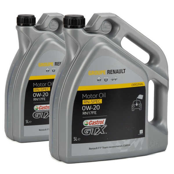 Set 2 Buc Ulei motor Castrol Renault GTX 0W-20 5L 7711943674